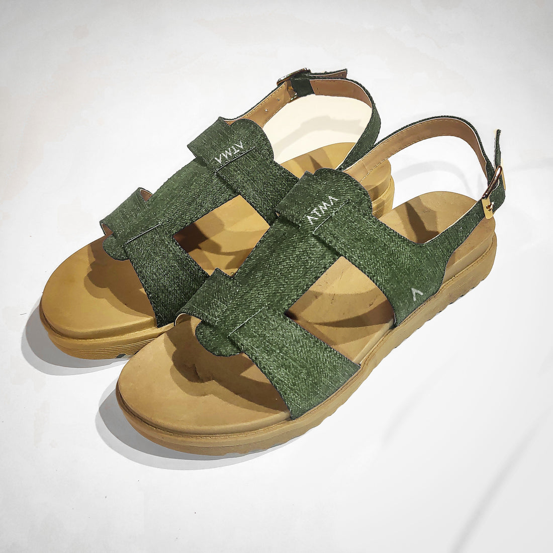 Yara Green Flat Flex Sandals