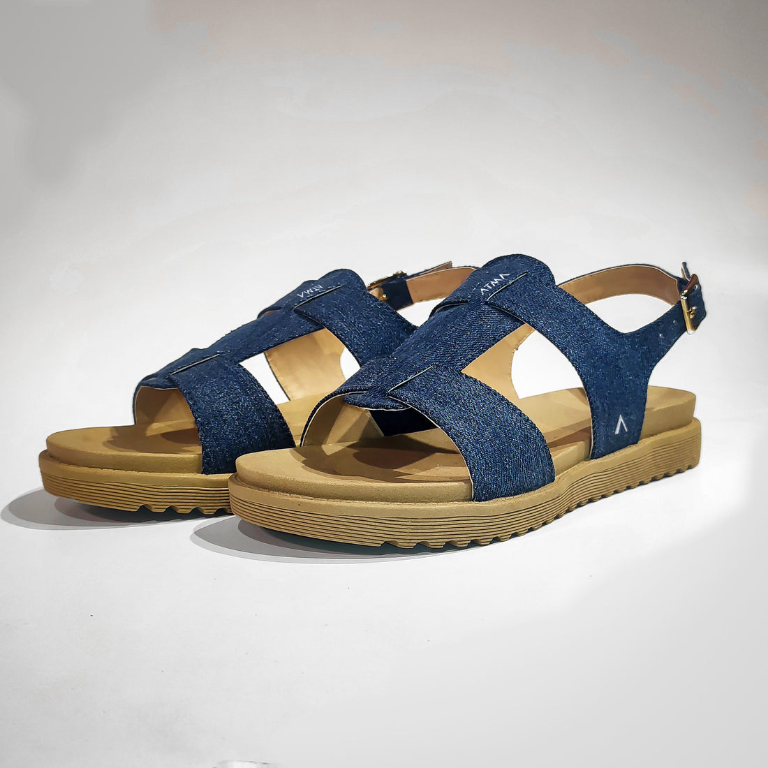 Yara Blue Flat Flex Sandals